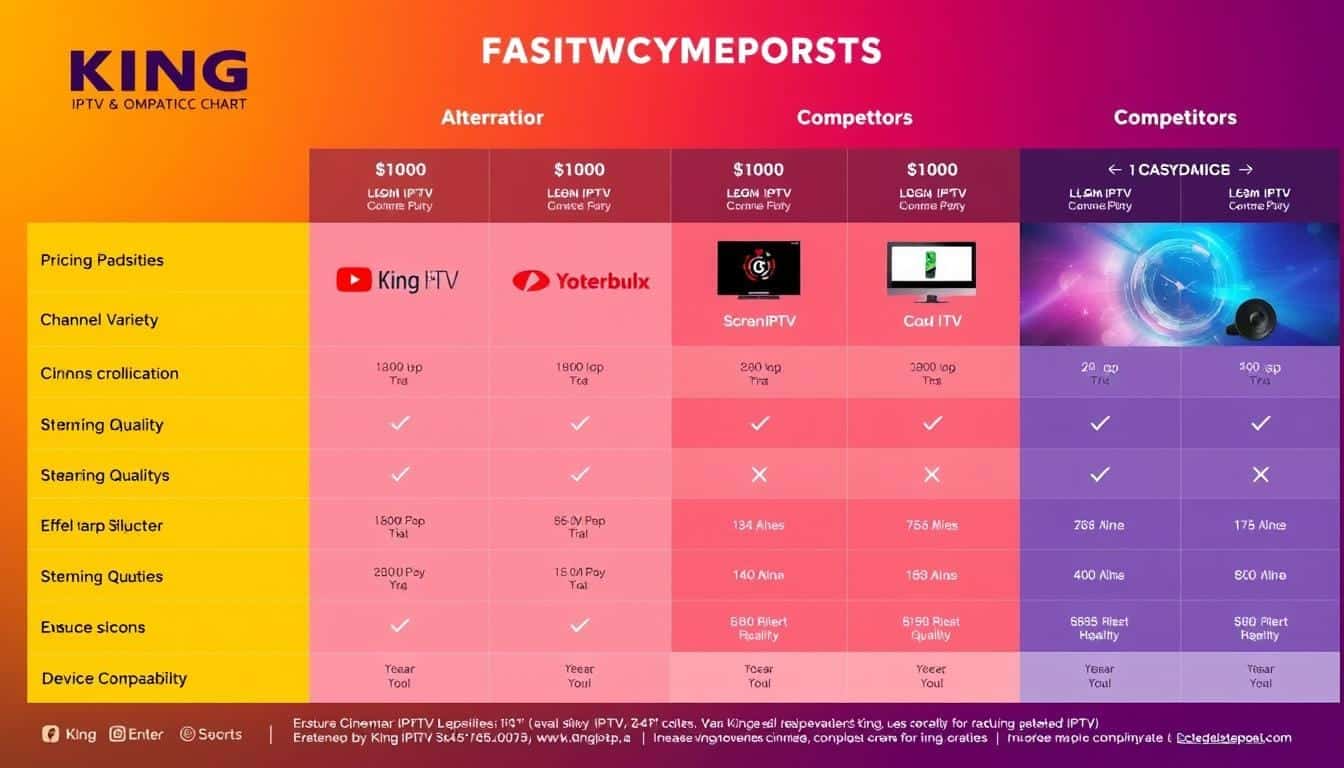 King IPTV Comparison Chart